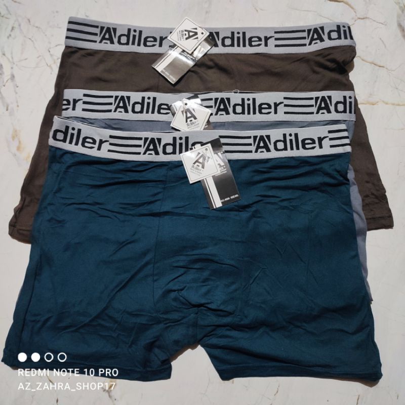 3pc Celana dalam boxer pria Adiler // Celana dalam boxer pria dewasa