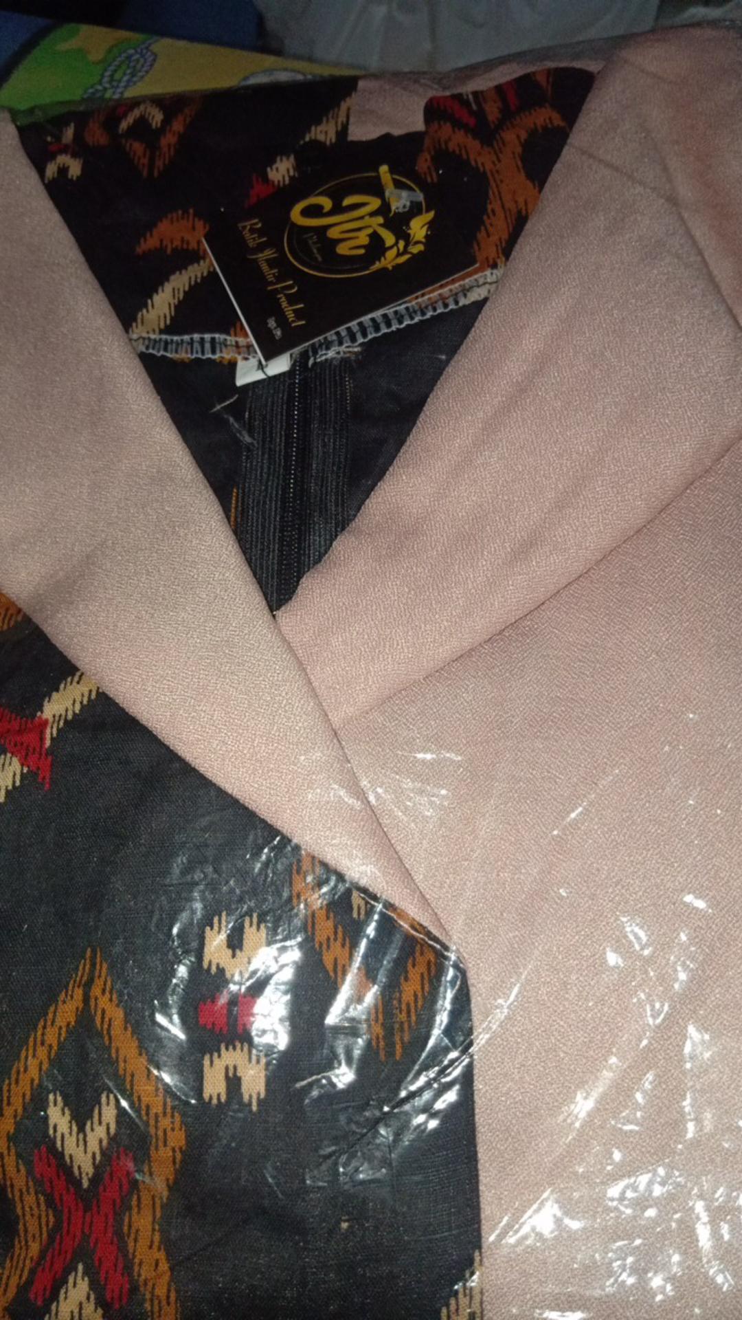 Tey-17 Batik Wanita Asj Sa Hrb026 Kenongo Kemeja Tosca Pendek