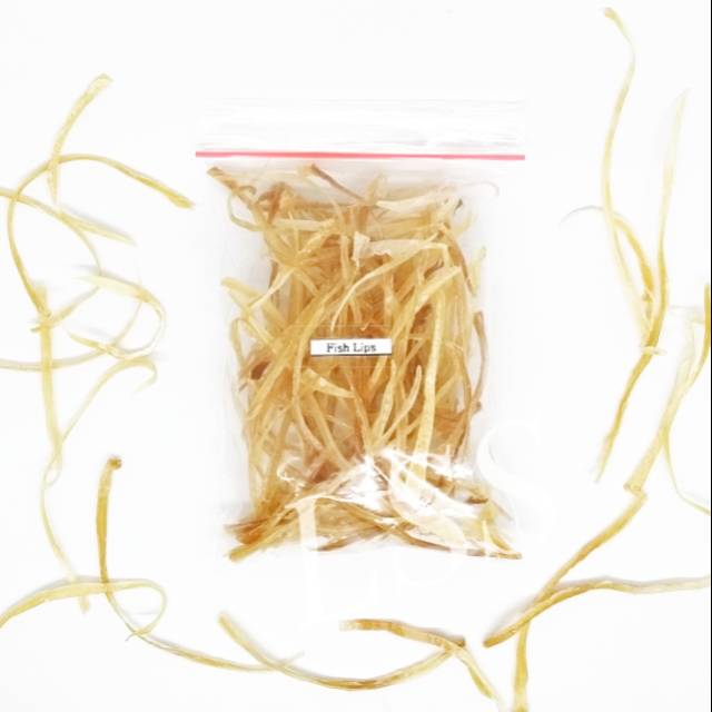 

Dried Fish Lips / Bibir Ikan Kering / Gan Yu Chun Kemasan 25 gr