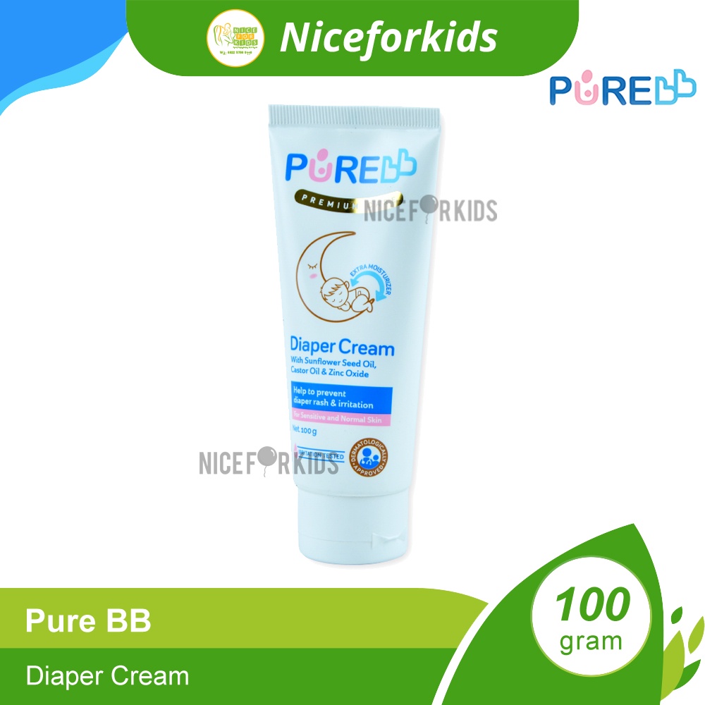 Pure Baby Premium Diaper Cream / Pure BB Krim Ruam Popok Bayi 100 GR