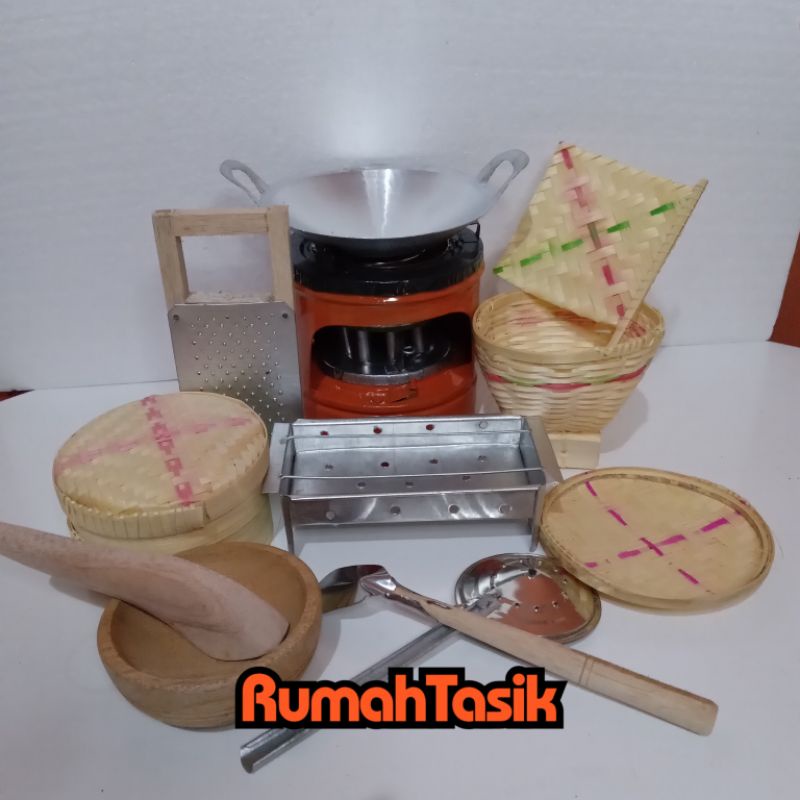 Kitchen Set Mainan Masak Masakan Anak Kompor Mini Set Bakulset Sate