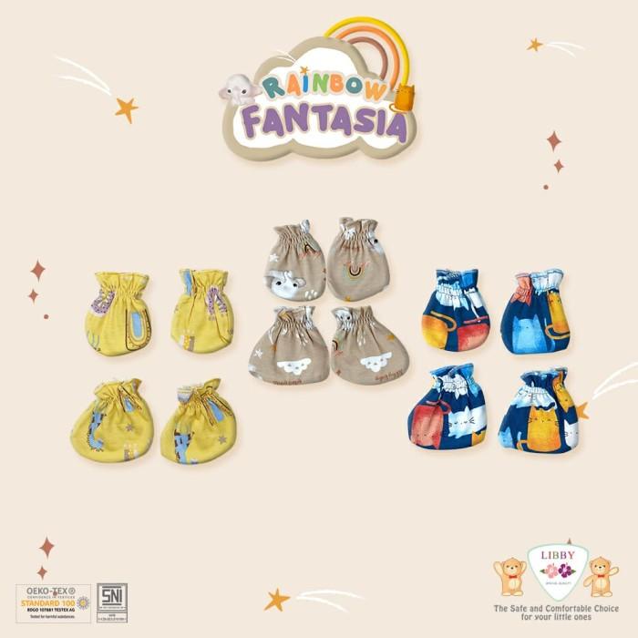 Libby Set Sarung Tangan Kaki Motif, Warna, Polos Karet dan Rib / Set SarungTangan Kaki Libby