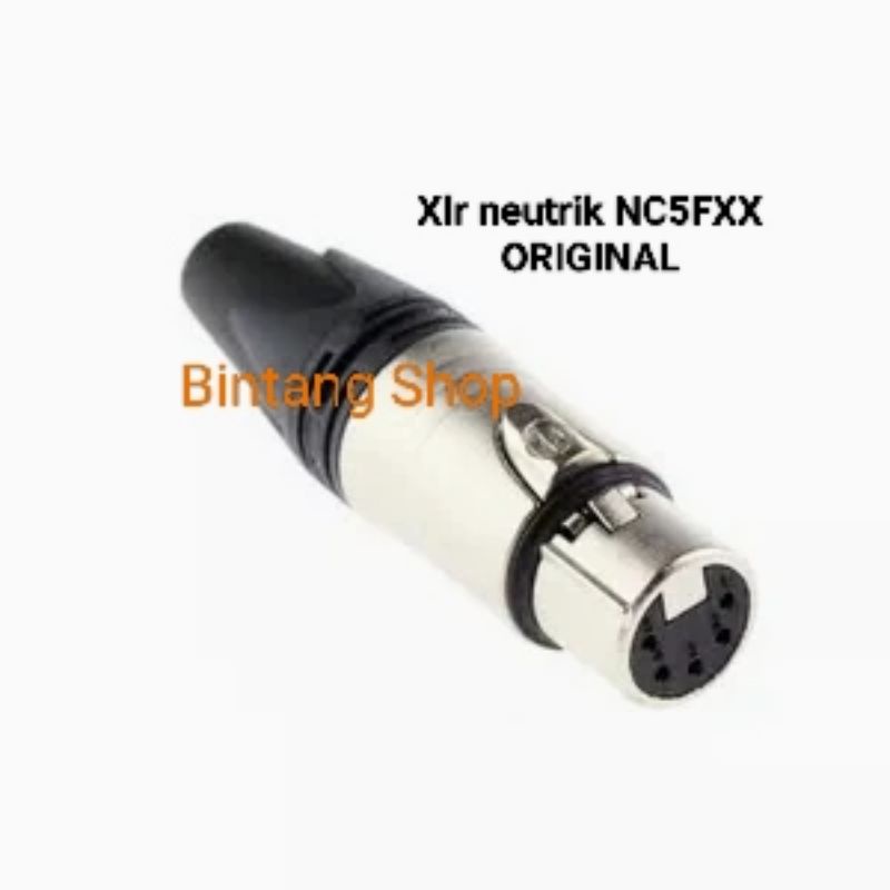 Jek XLR Canon NEUTRIK NC5FXX ORIGINAL 5 pin female