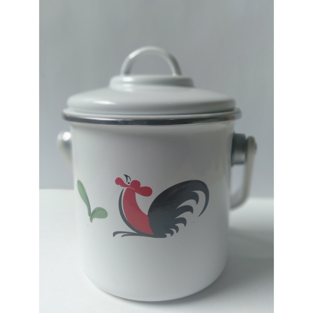 Rantang Enamel 14 cm Ayam Kukuruyuk Kedaung