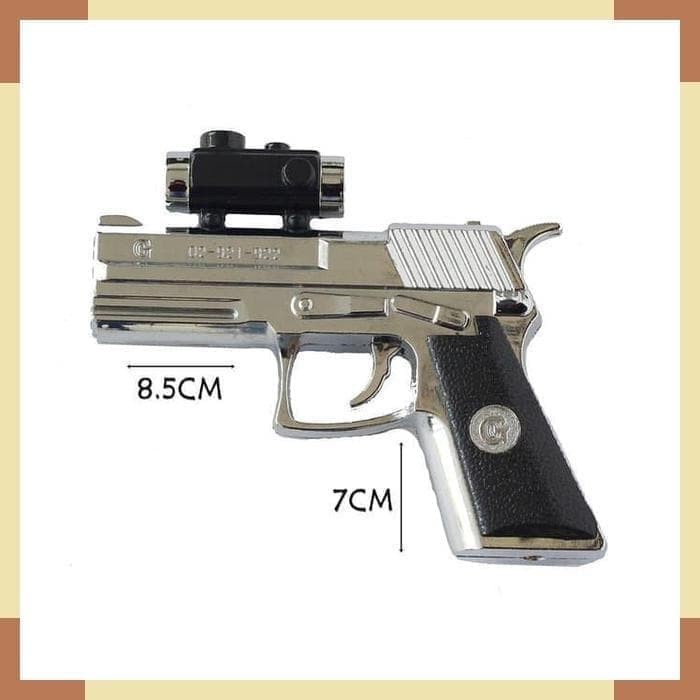 korek gas pistol bareta dengan senter dan laser