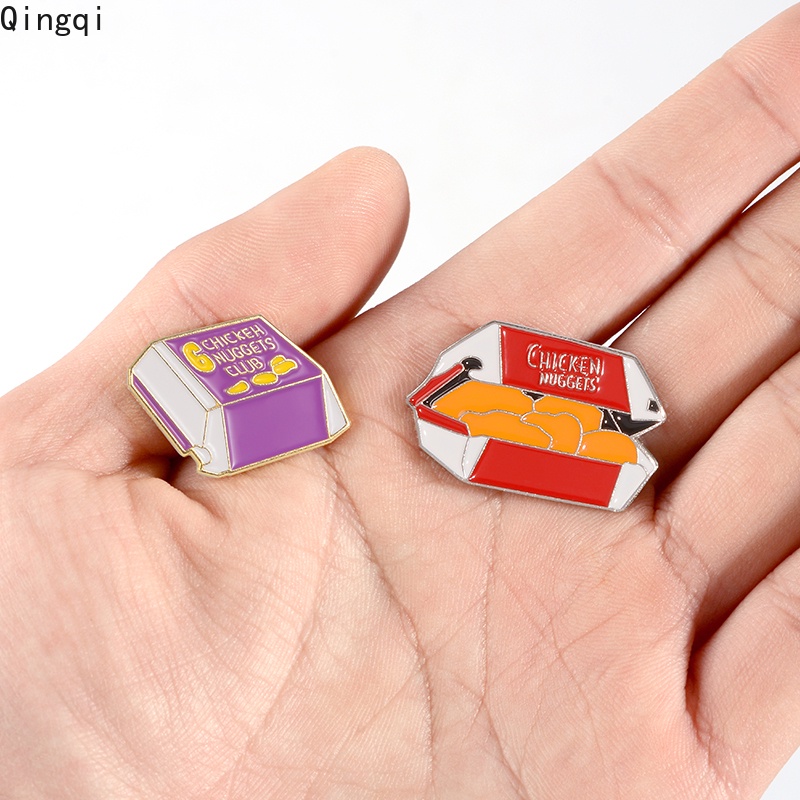 Bros Pin Enamel Bentuk Kartun Makanan Ayam Nugget Untuk Hadiah Anak