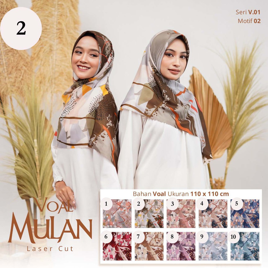 Segiempat Umama Motif  Voal Mulan motif 1-5