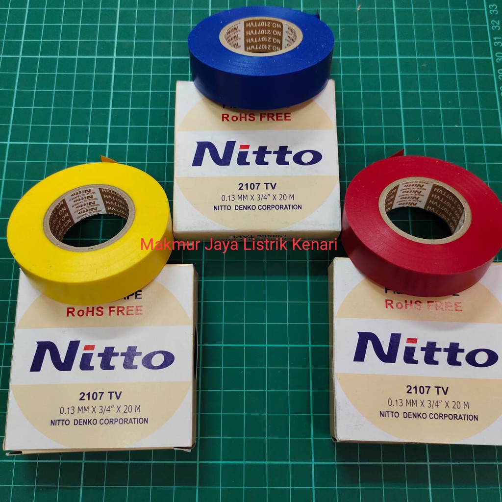 Isolasi Nitto / Isolasi Listrik Nitto Hitam Merah Biru Kuning