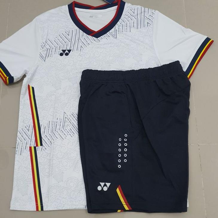 Terbagus.. Y6096 PUTIH BAJU+CELANA BADMINTON YONEX IMPORT BAJU BULU TANGKIS  CELANA BULUTANGKIS