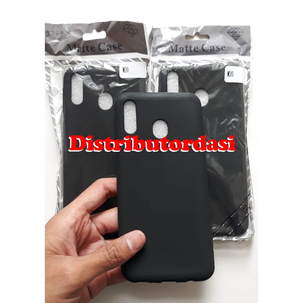 SOFTCASE CASE TPU SILIKON CASING KONDOM blackmatte case Samsung M20 ready stok grosir