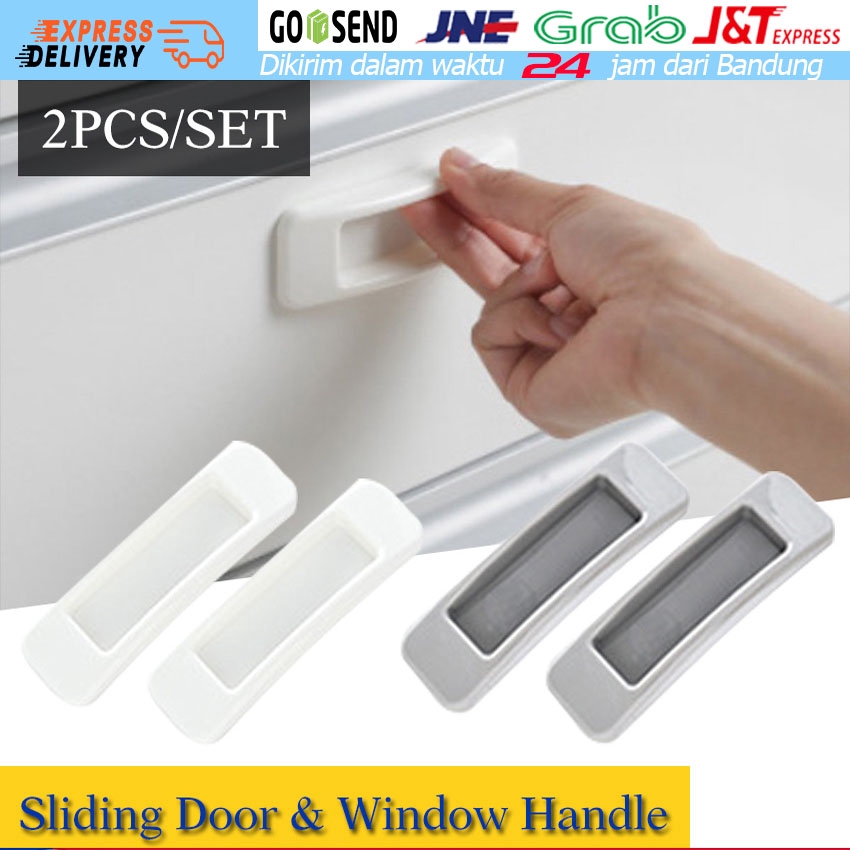 2pcs / Set Pasta Auxiliary Sliding Pintu Jendela Menangani Kaca Menarik Lemari / Laci Menangani