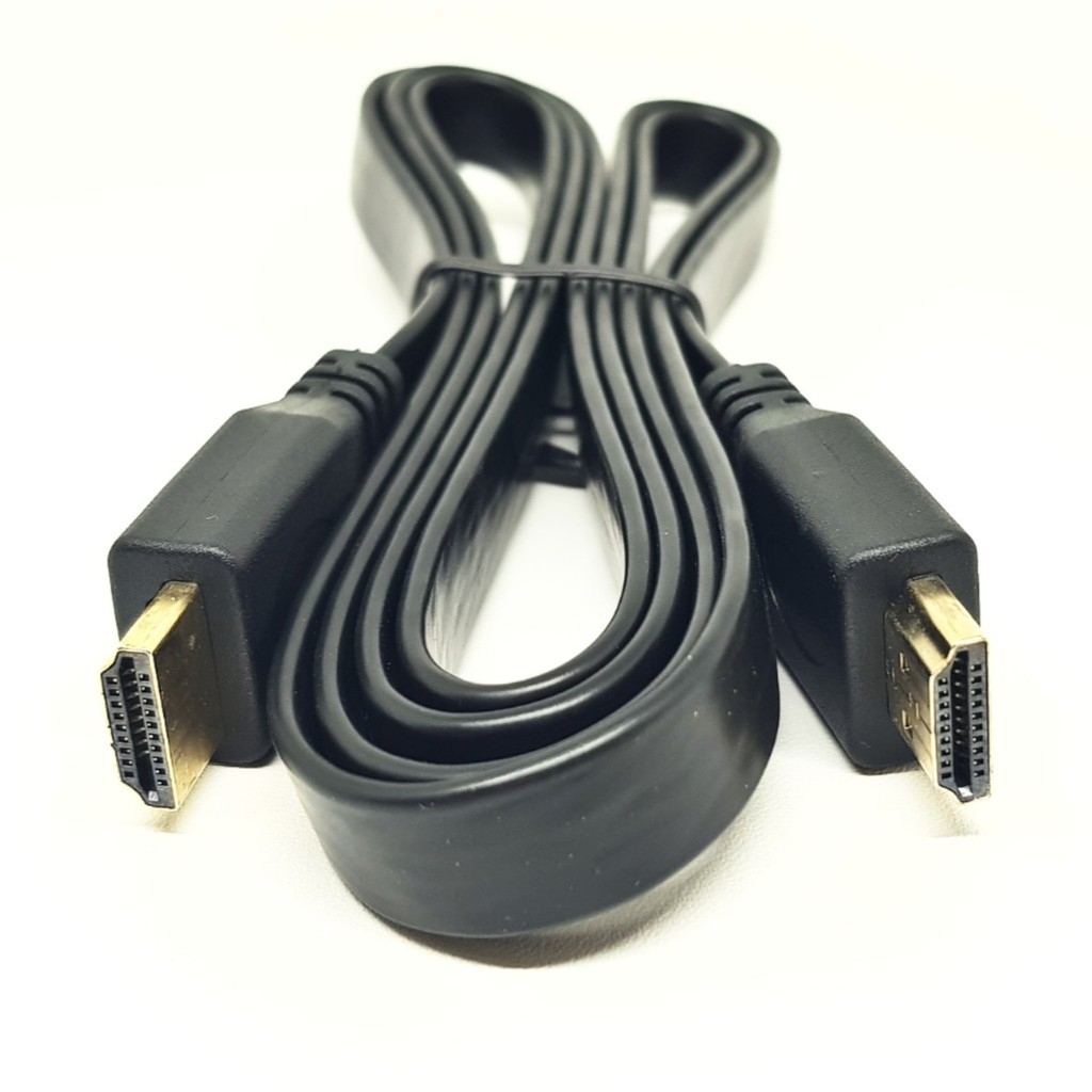 KABEL WIRED HDMI  FLAT SLIM TIPIS HITAM 1.5M 1.5 M 1.5 METER PC KOMPUTER MONITOR TV LED LCD PS XBOX