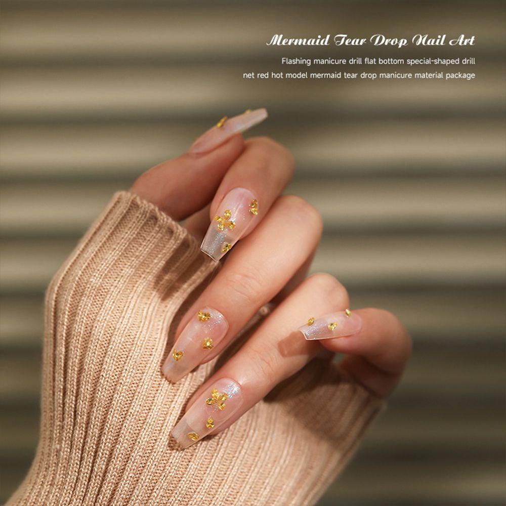 Mxbeauty Kuku Berlian Imitasi Ultra Flash Kristal Kuku Kecantikan Kuku Salon Nail Art Charms Menunjuk Bawah Manicuring Jewelry