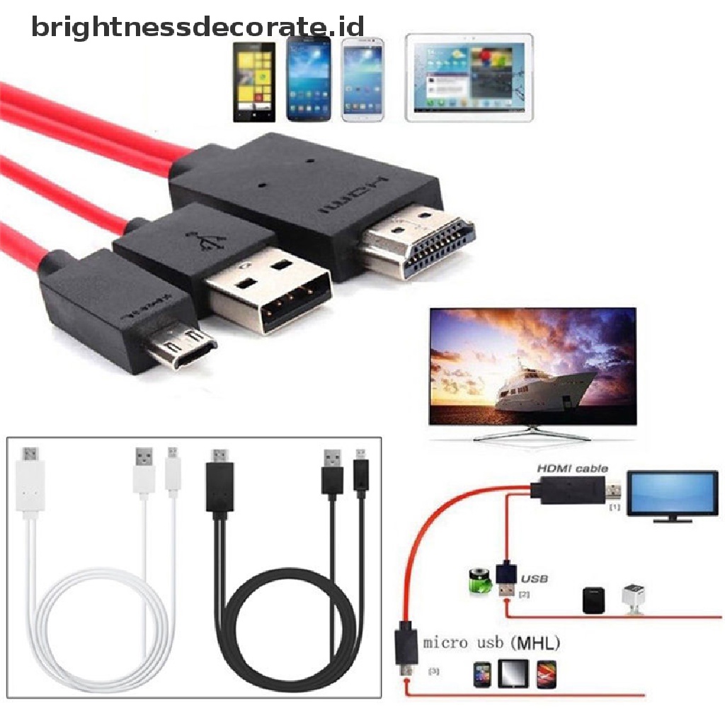 Kabel Adapter Micro USB Ke HDMI 1080P HD TV Untuk Android Samsung