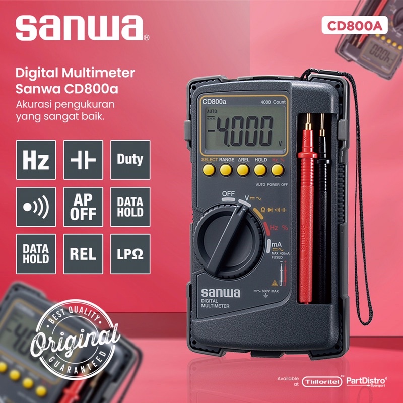 MULTITESTER SANWA ORIGINAL CD800A / DIGITAL MULTIMETER SANWA CD800A