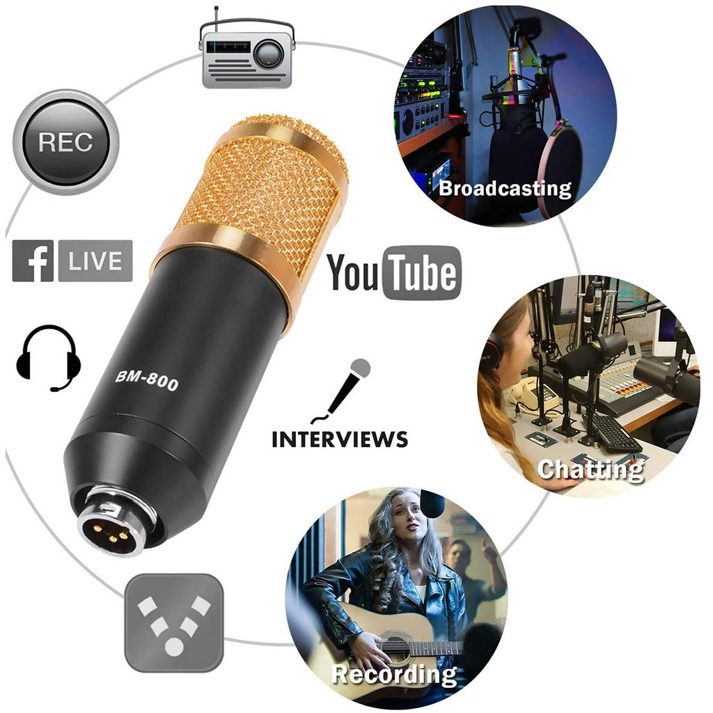 Trend-Karaoke Smule Taffware Professional Condenser Studio Microphone - BM800