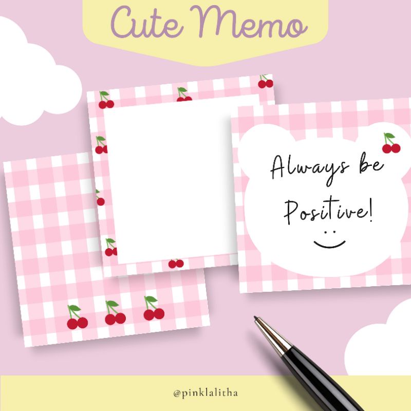 

Memopad Cute Kawaii Aesthetic Notebook 48 Lembar