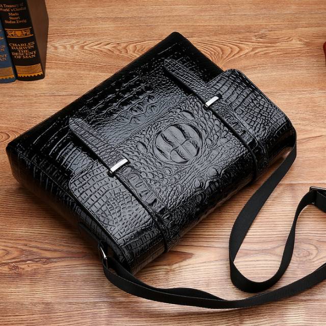 Tas Selempang Kulit Pria Slingbag Mesenger Bag Tas Kantor Crocodile tkc