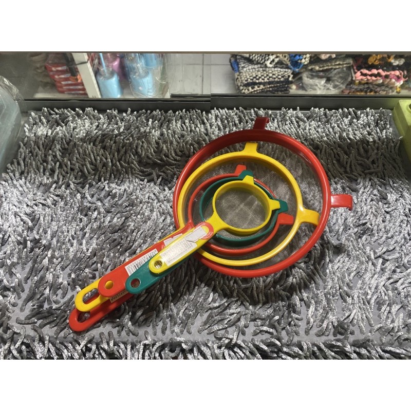 Saringan kopi stainless steel gagang plastik warna - Saringan santan - Saringan kelapa