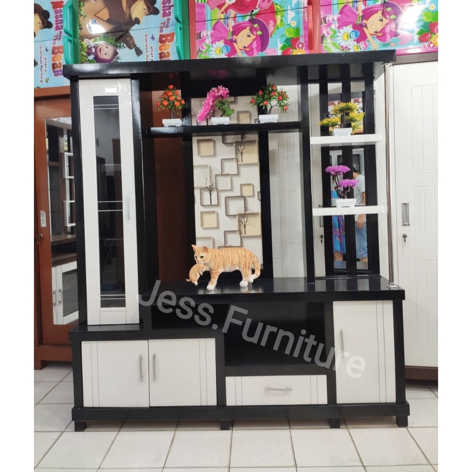 Pajangan TV 32 inc / Partisi Minimalis / partisi ruangan Partisi TV 32inc / Bufet TV Multitriplek Ha