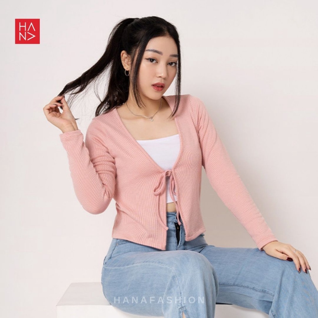 HanaFashion JKT - Hyewon Cardigan / Kardigan Rajut Wanita Korean Style - JK049