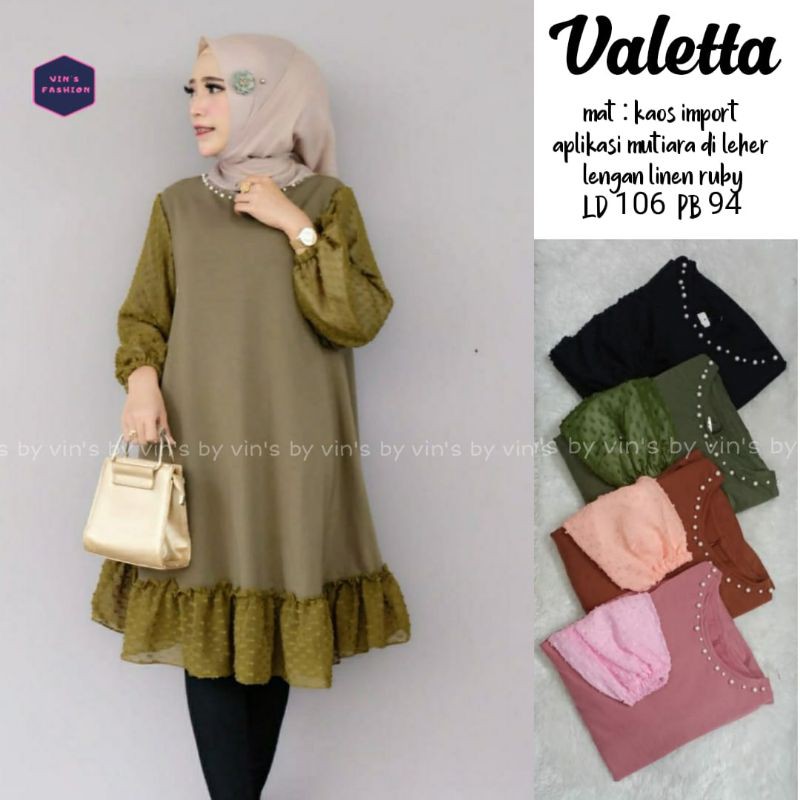 Tunik Wanita - Tunik Kaos Import - Valetta Tunik