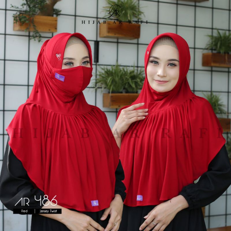 hijab instan ar.486 fee masker