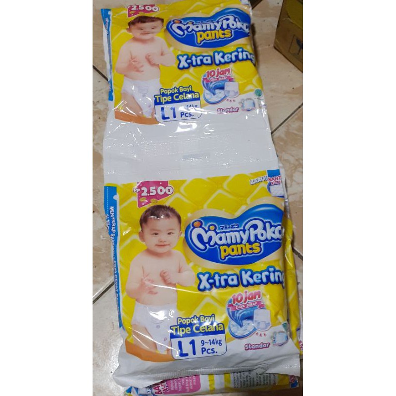 POPOK BAYI MAMY POKO PANTS L 1 RENCENG ISI 10 PCS / POPOK BAYI L / POPOK SEKALI PAKAI L
