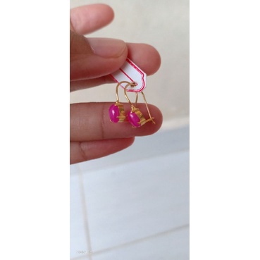 anting perak 925 lapis emas 22karat