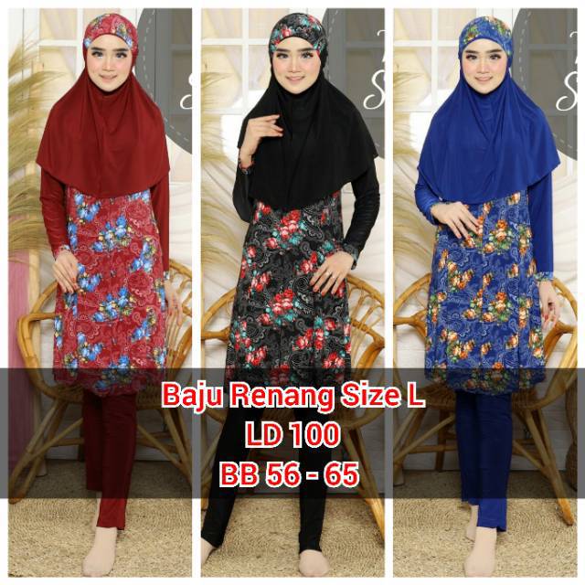 SIZE L - BAJU RENANG MUSLIMAH STANDAR By Aghnisan