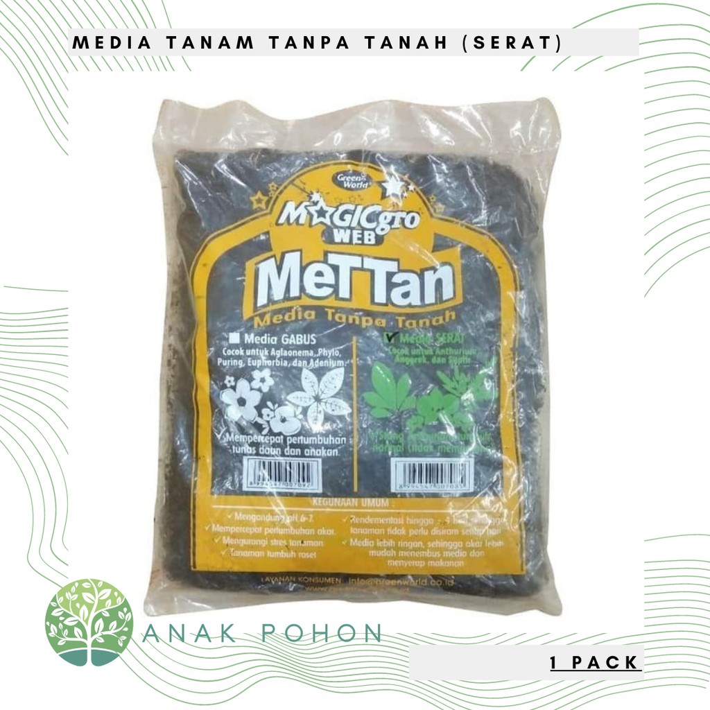 Media Tanam Serat &amp; Gabus Small - METAN (Media Tanam Tanpa Tanah) - Green World MAGICgro WEB METTAN