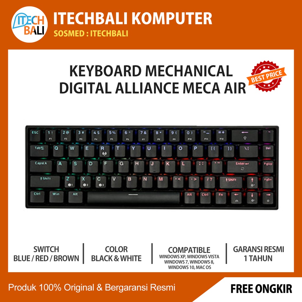 DIGITAL ALLIANCE Meca Air Gaming Keyboard | ITECHBALI