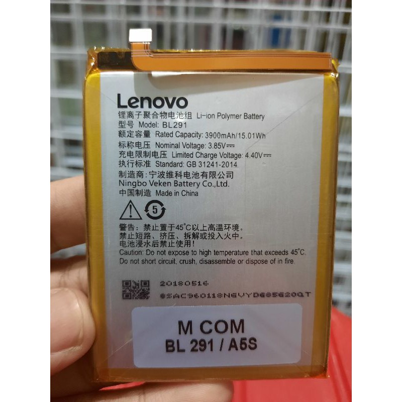 Baterai Lenovo Z6 lite BL-297 BL297 / Lenovo A5s BL-291 BL291 / Lenovo K5 Play BL289 BL-289 Original