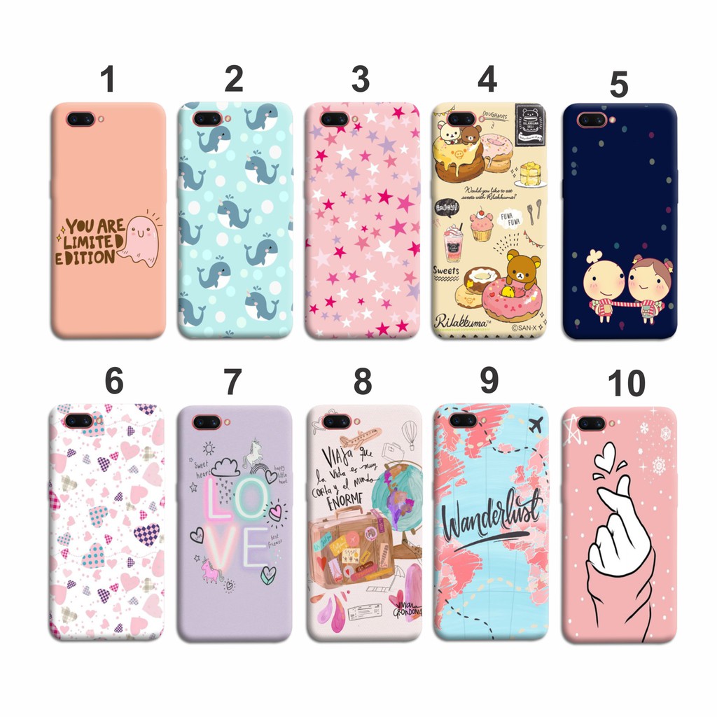 [W-010] HARD CASE KOREA UNTUK XIAOMI REDMI 4A 5A 6A 7A 8 REALME C11 C2 C3 OPPO SAMSUNG VIVO