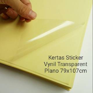  Kertas  Sticker  Vynil Transparan  Glossy Plano 79x107cm 