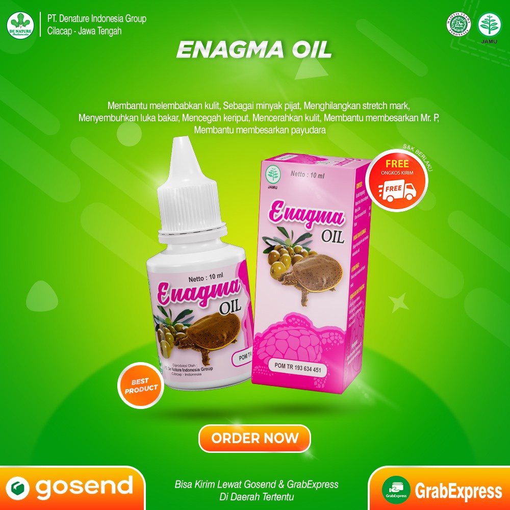 Minyak Enagma De Nature - Suplemen Tradisional Pembesar Payudara / Mr. p Herbal Ampuh Alami Aman Tan