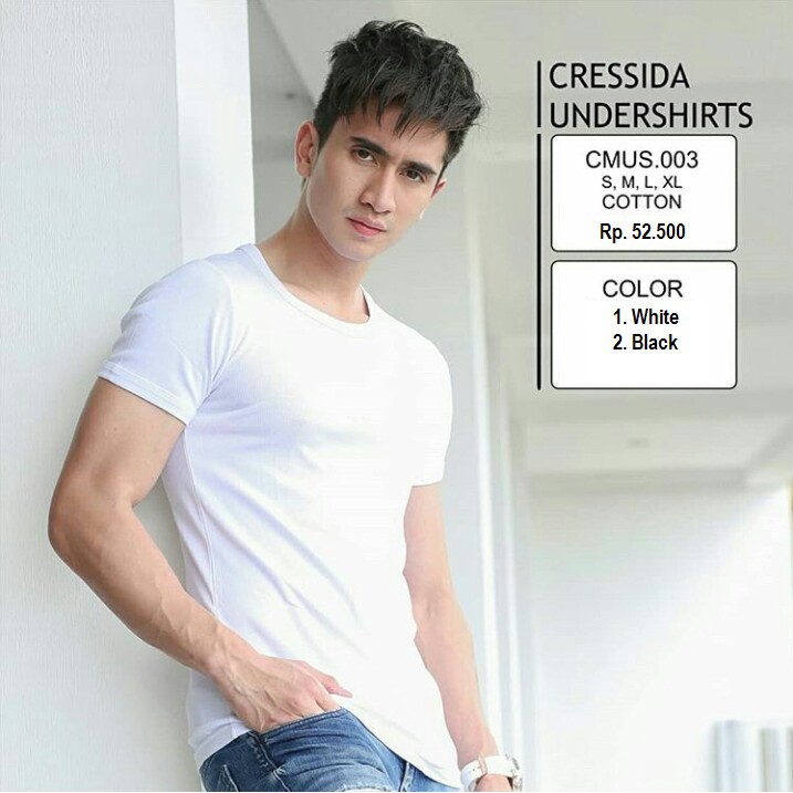 [ BIG SALE  ] Kaos Oblong / Dalam / Singlet Polos Pria CRESSIDA Undershirts [CMUS.003]