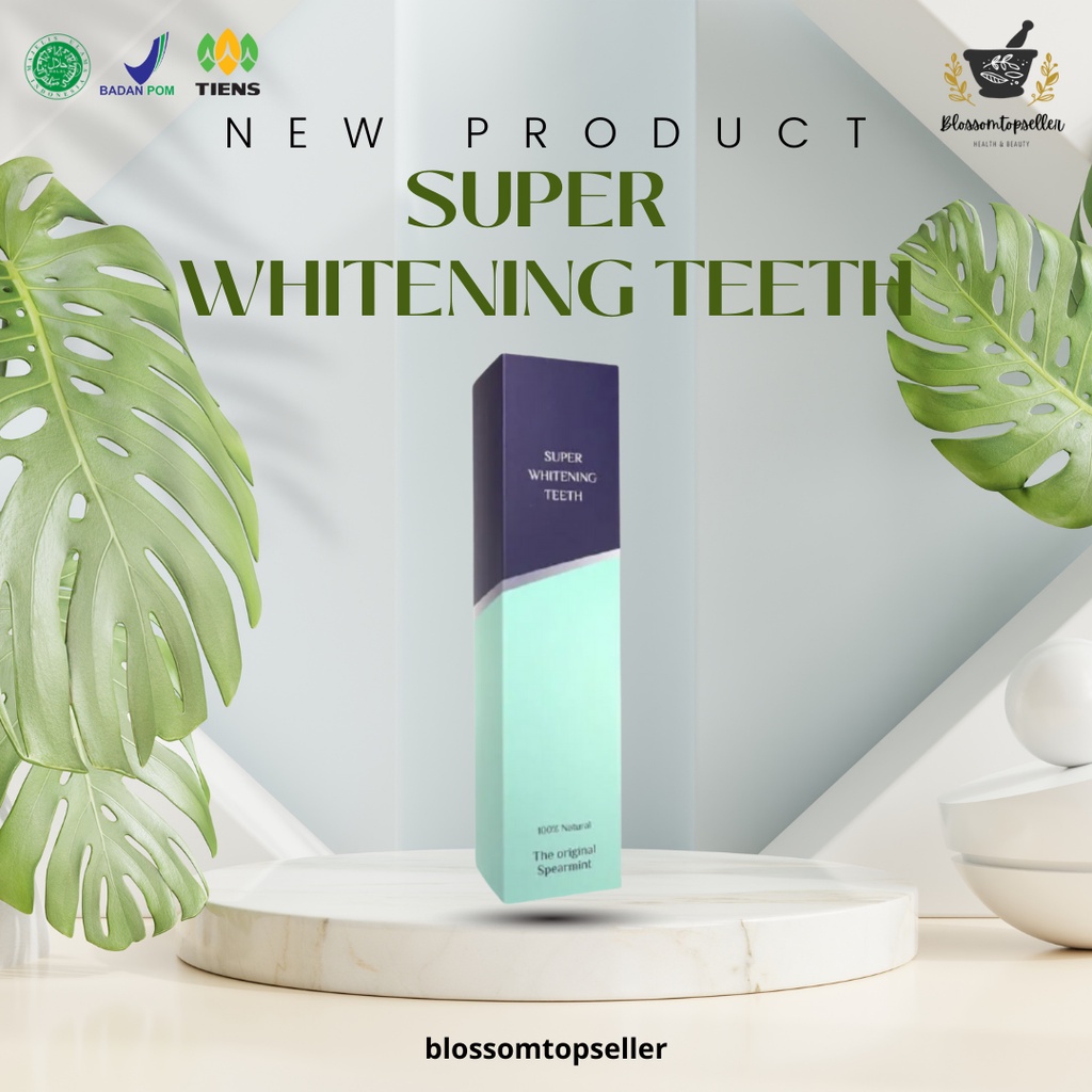 Super Whitening Teeth-Pemutih Gigi Original Herbal-GRATIS SIKAT GIGI-Penghilang Karang Gigi alami LE