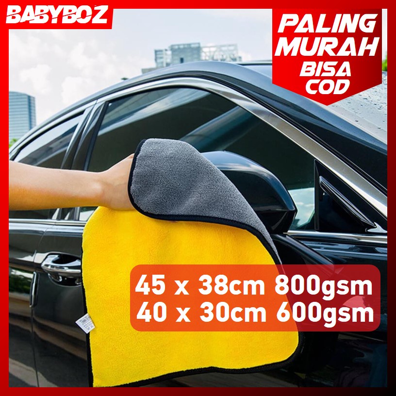BABYBOZ - LEBIH TEBAL Kain Lap Handuk Microfiber MOBIL MICROFIBRE 600GSM 800GSM