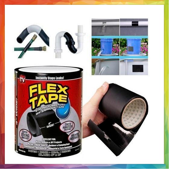 Flex Tape 4&quot; x 5' / Isolasi Ajaib / Lakban Super Kuat Anti Bocor / Magic Tape