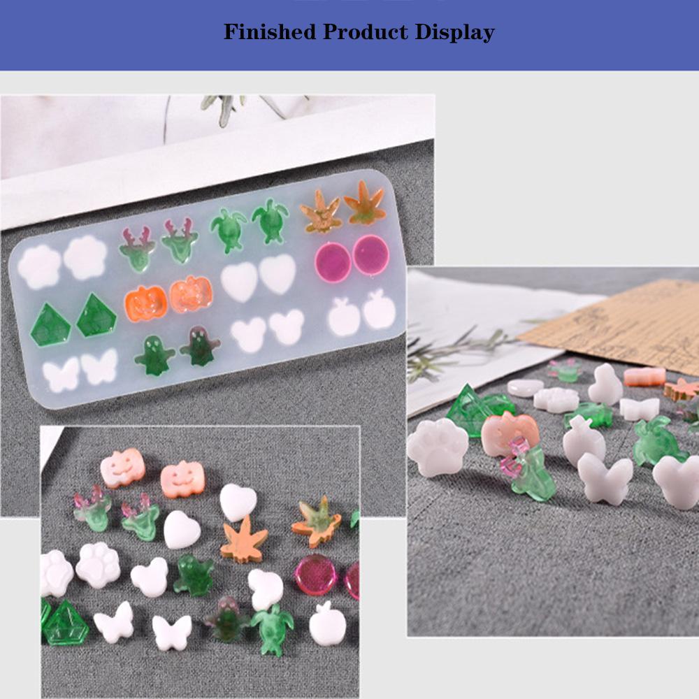Preva Cetakan Silikon Alat Membuat Perhiasan Menjatuhkan Lem Handmade Earrings Resin Mould