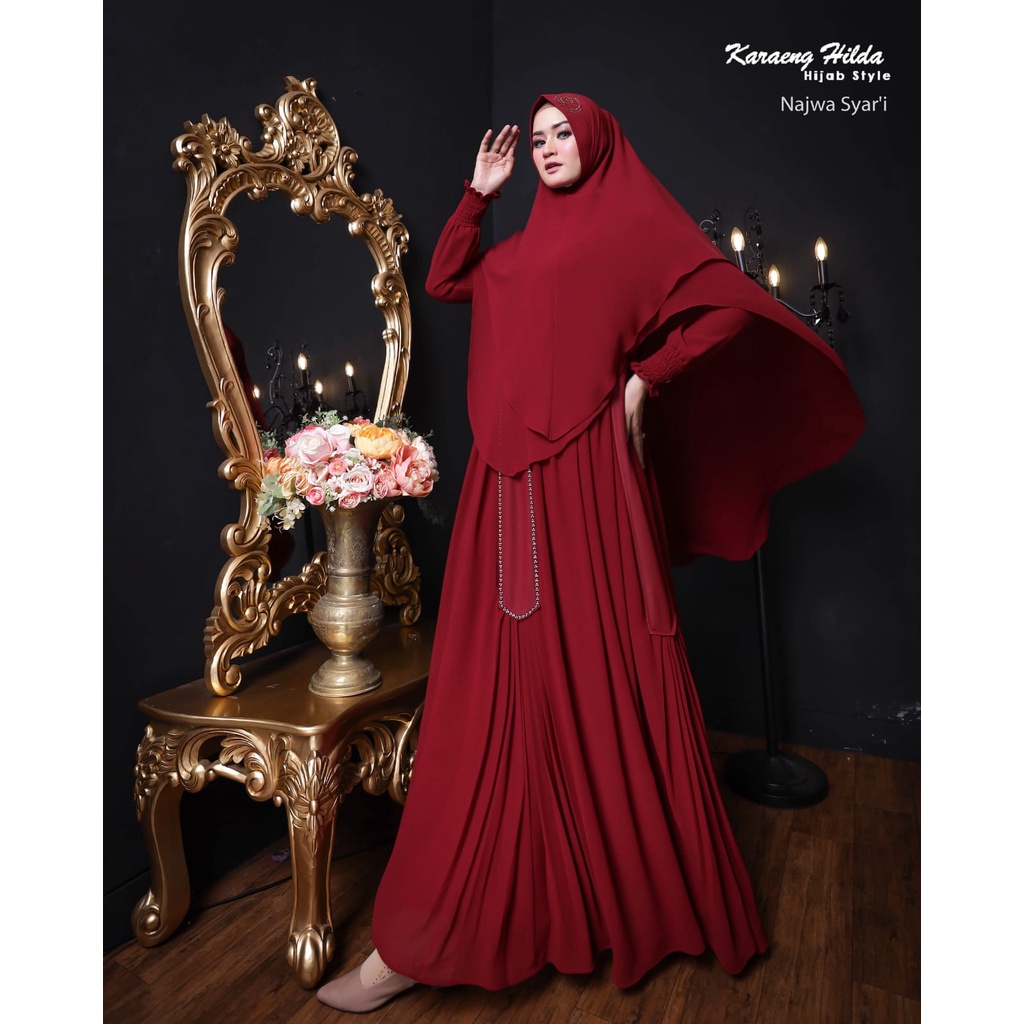 Najwa syari/ syari set khimar/ gamis cantik