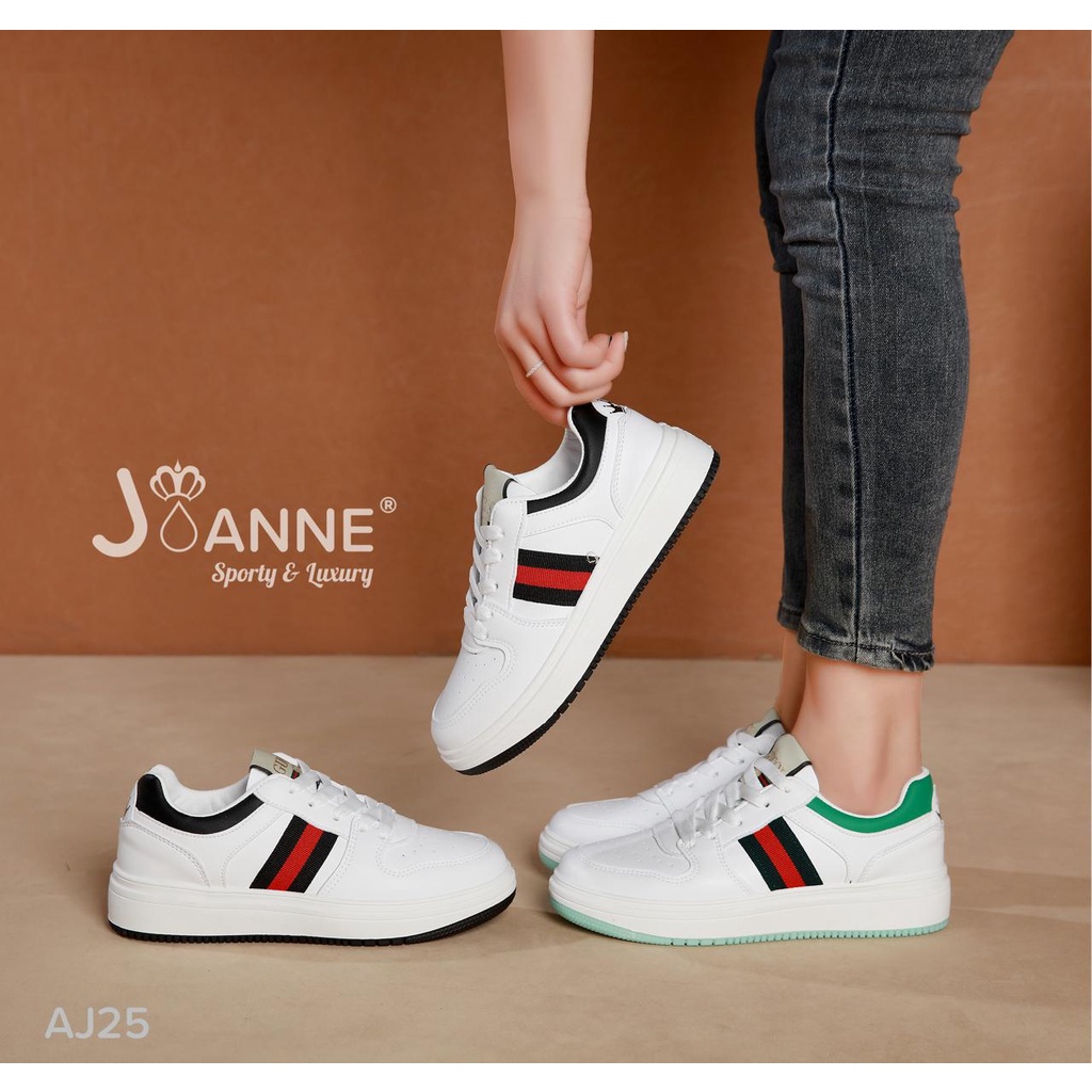 JOANNE SEPATU WANITA LEATHER SNEAKERS SHOES #AJ25 ORIGINAL (SALE)