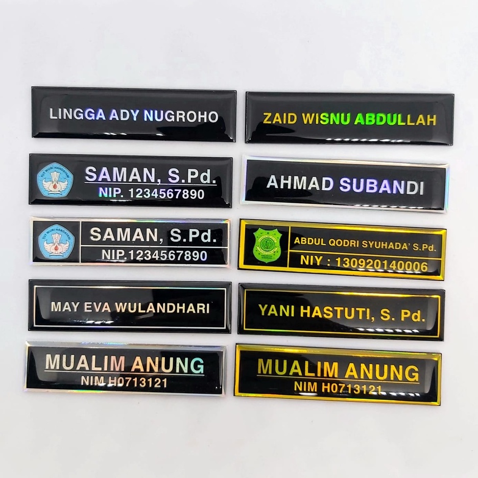 Nametag Papan Nama Dada Akrilik