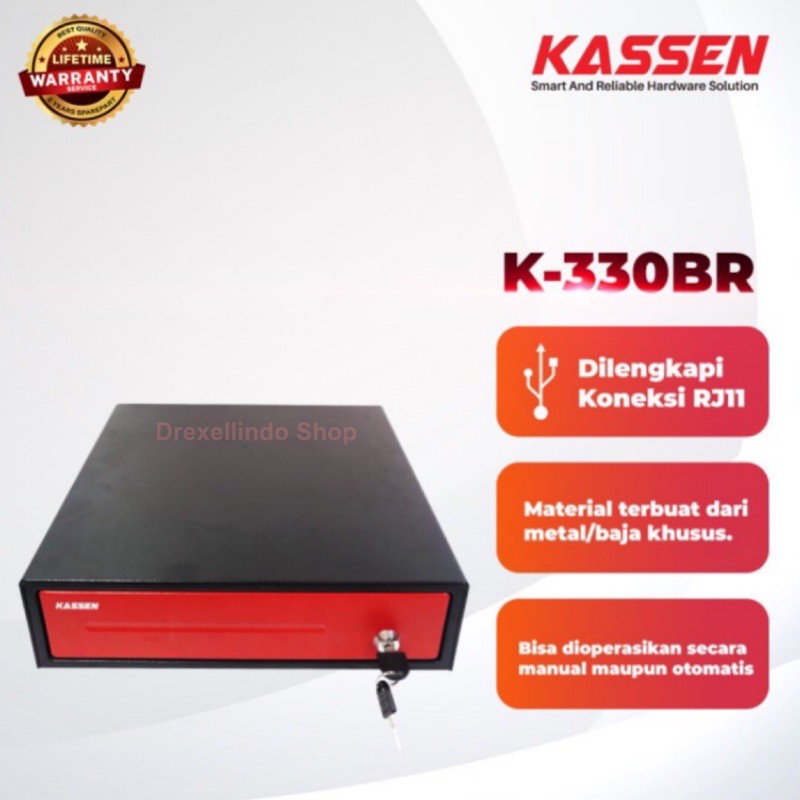 Cash drawer laci kasir KASSEN K330 K-330 BR