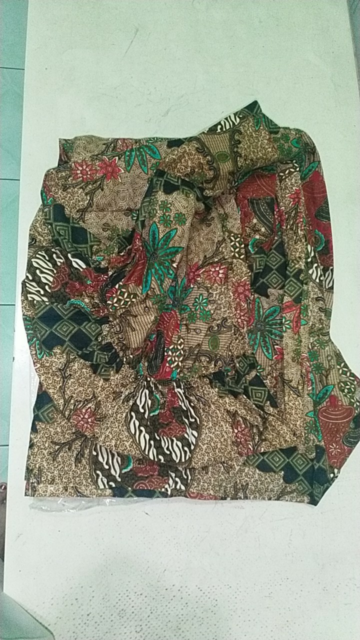 Ms Gamis Batik Sriwedari Maxi Jumbo Bumil/busui Katun Sogan