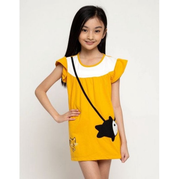 Little M Dres Short Sleeve Tas Fish Anak Perempuan