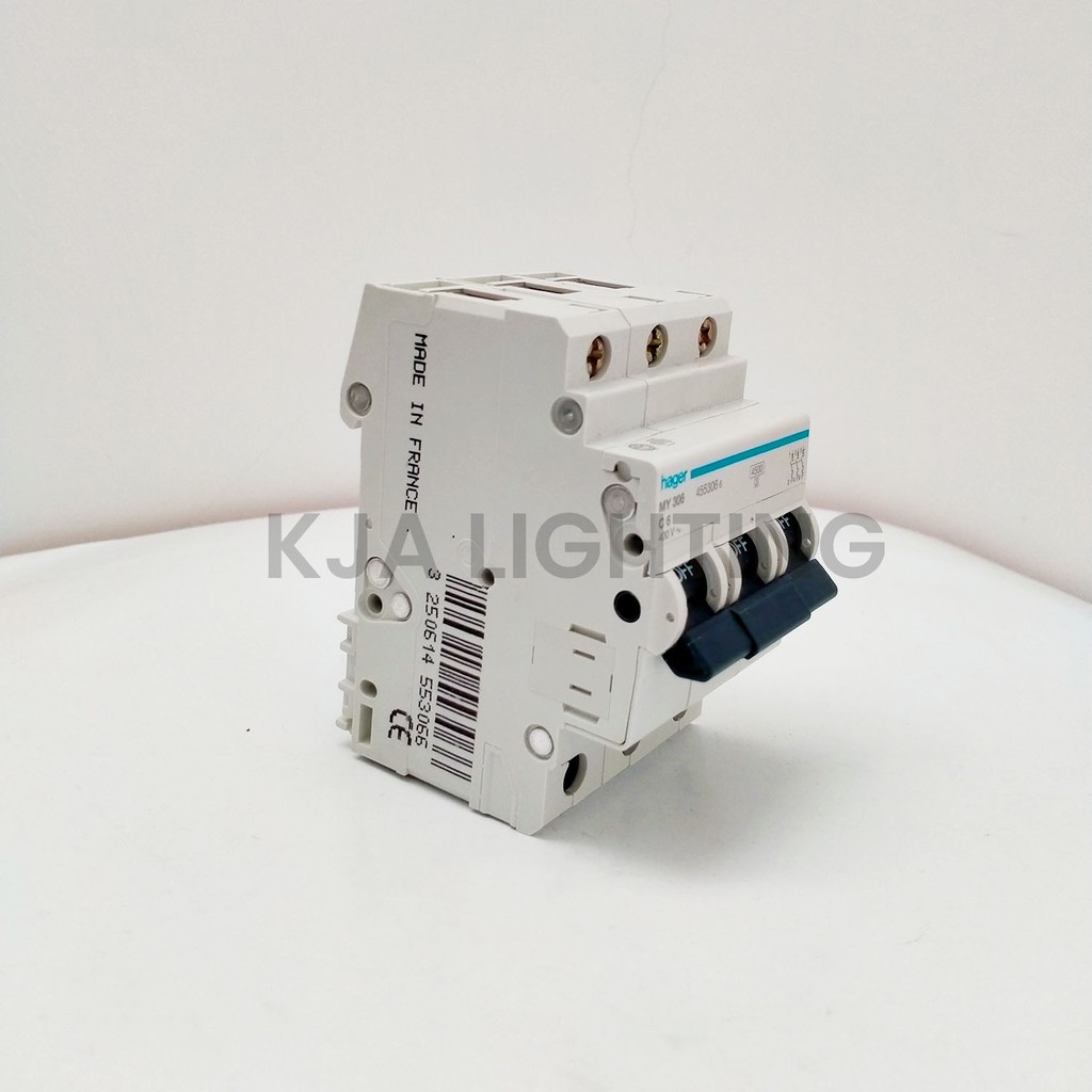 MCB HAGER 6A 6 AMPERE 3 PHASE 3PHASE 3POLE 3 POLE