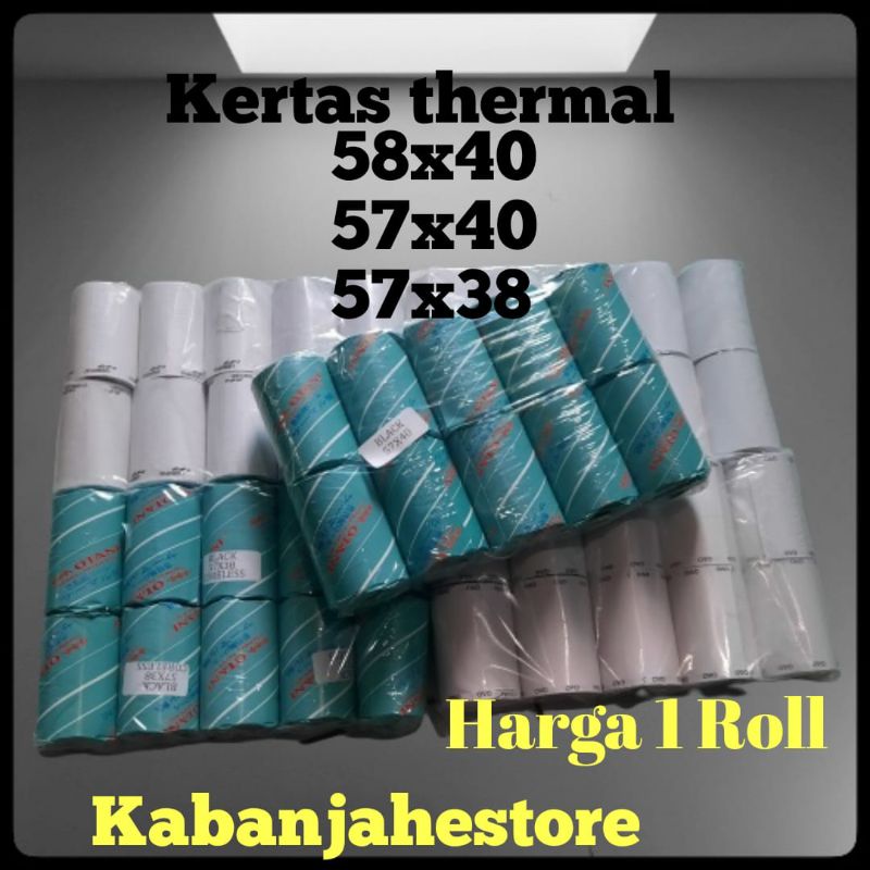 

Kertas Struk Thermal Kasir Untuk Mini Printer Bluetooth / Edc 58x40 mm,Otani Polos,Logo Ovo,Mandiri