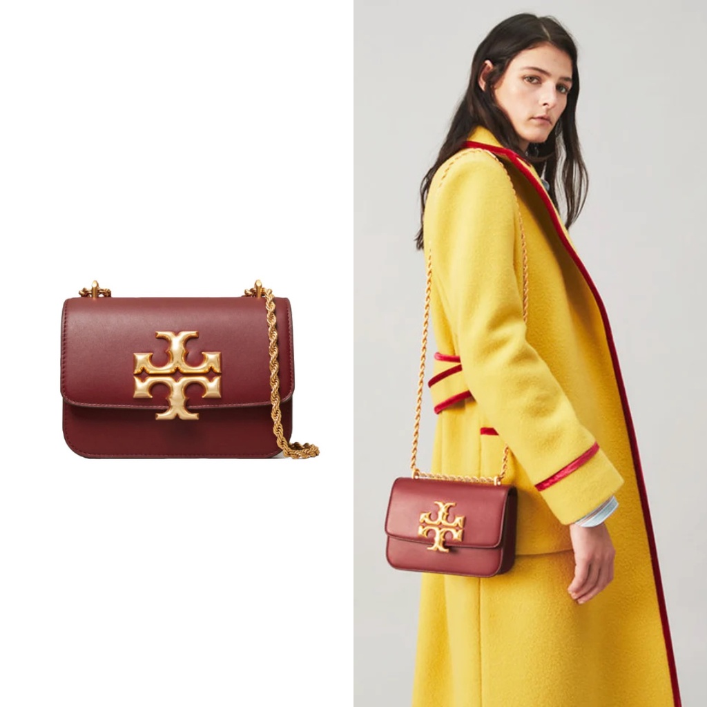 Tory Burch Eleanor Small Convertible Shoulder Bag - Claret